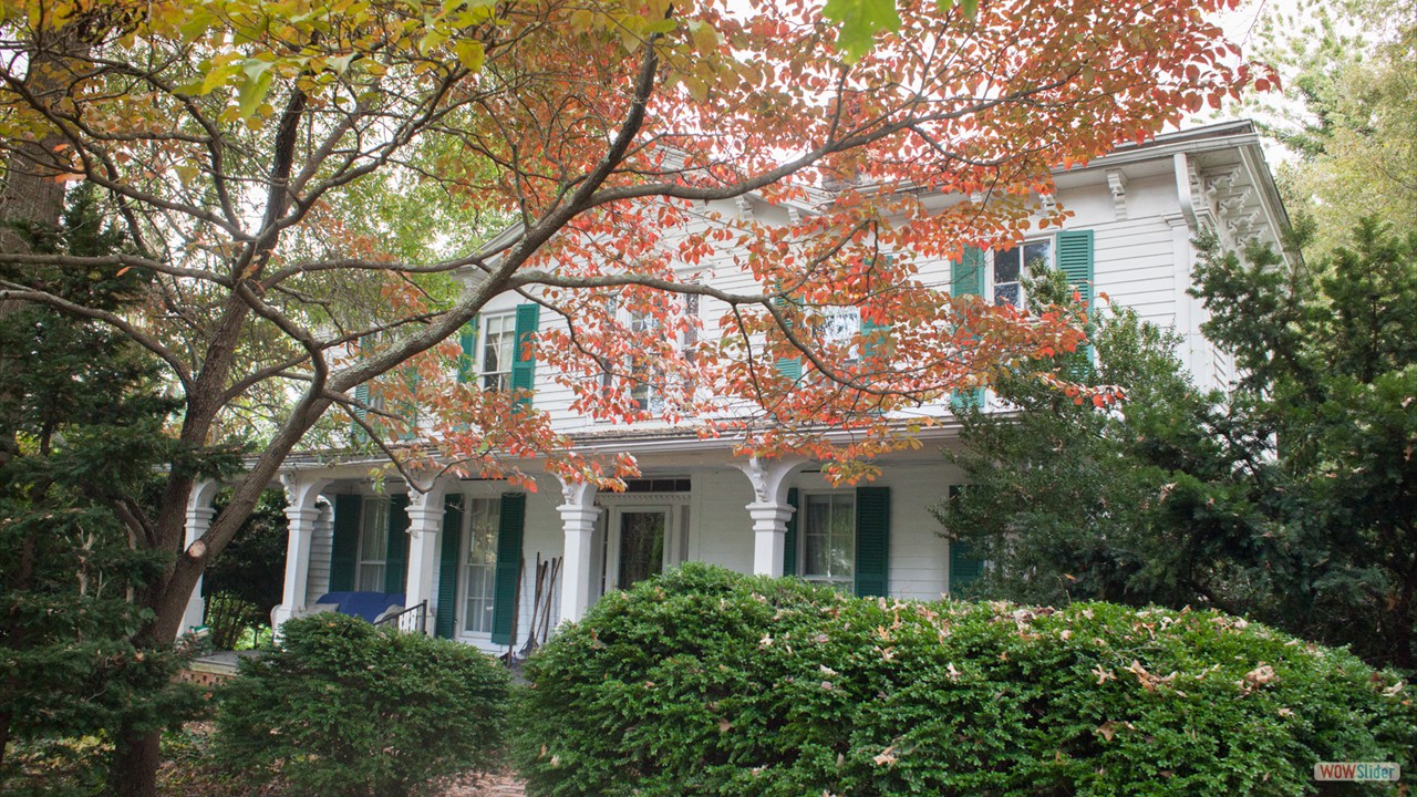 Front of House with Dogwood